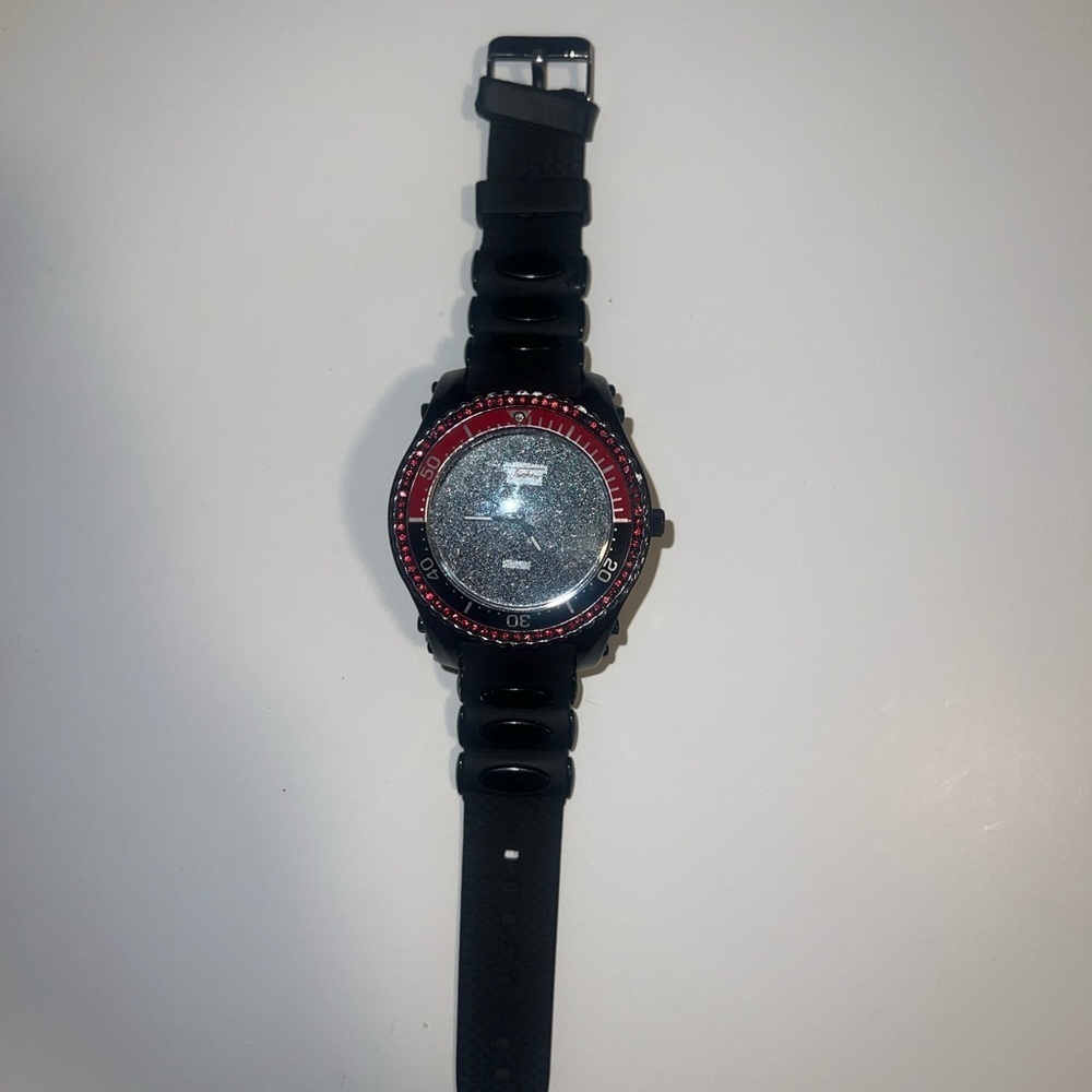 Techno Pave Quartz Watch NO.6297 Preowned Working Condition Resistant Working!!